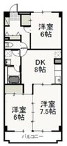 グレースマンションエルフ 3DKの間取り