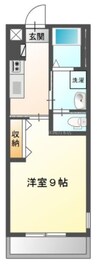シュトラーセ 1Kの間取り