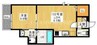 GRANDTIC 奉還町 1LDKの間取り
