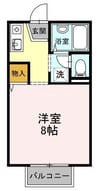 レジデンス高柳Ｂ棟 1Kの間取り