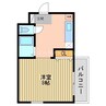 カーサ岡町 1Kの間取り