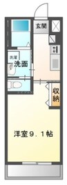 グレース　ロゼオ 1Kの間取り