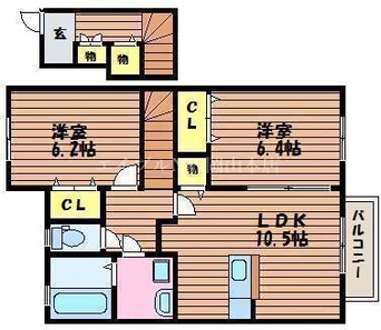 間取図 エルメゾン撫川