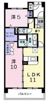 エクセレント・ヴィラ 2LDKの間取り