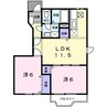 レインボー２１　Ａ棟 2LDKの間取り
