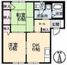 メゾン・フルール　Ａ 2DKの間取り