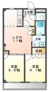 オータム　めぐみ 2LDKの間取り