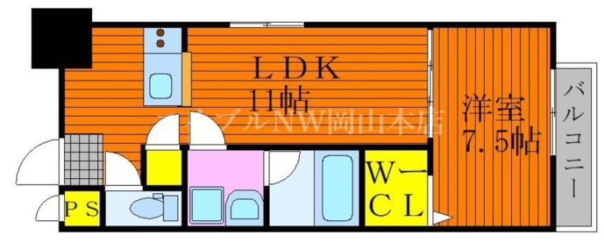 間取図 South in 西市