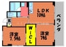 ハアラン御南 2LDKの間取り