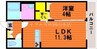 アルカ・ソラーレⅢ 1LDKの間取り