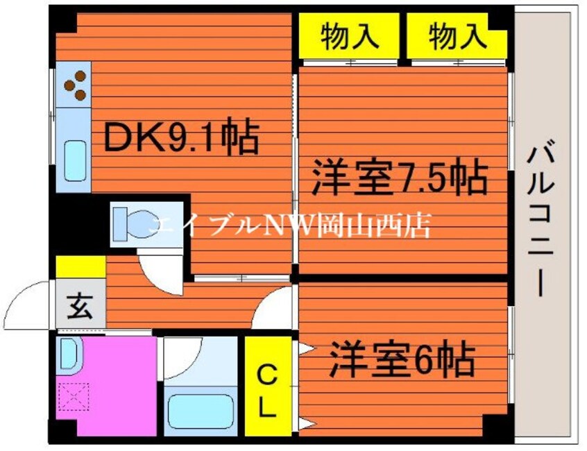 間取図 パレスマリソル