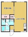コーポ朝日Ｂ棟 1LDKの間取り