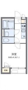 クレイノサンアクール 1Kの間取り