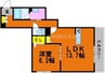 シャーメゾンルッカ 1LDKの間取り