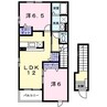 エアリーヴィラ 2LDKの間取り
