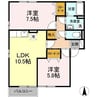 グランシャリオ 2LDKの間取り