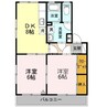 レコルト福田　Ⅱ 2DKの間取り