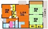 パークサイドフジ 3LDKの間取り