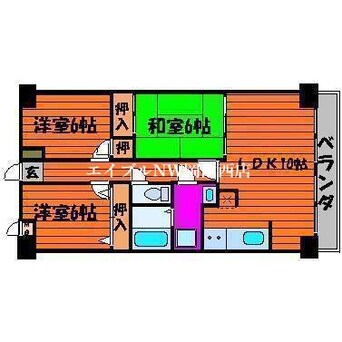 間取図 ミヤコハイツ十日市