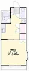 コーポ新川 1Kの間取り