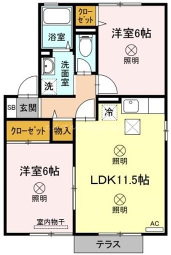 間取図 セジュールＮＡＮＢＡ