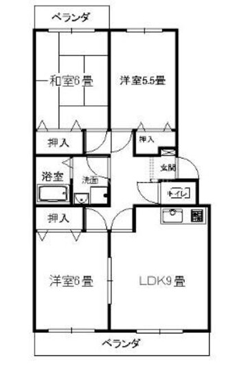 間取図 ハピネス篤A