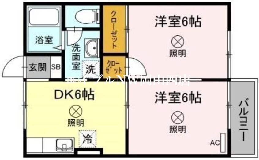 間取図 プレジール学南　Ｂ棟