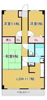 スカール十日市西町 3LDKの間取り
