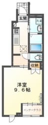 フロード・N 1Kの間取り