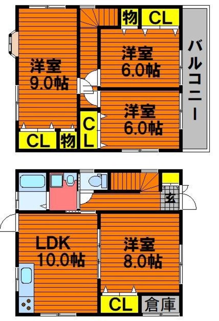 間取図 高柳西町貸家　C棟