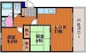 ベアーフルートⅡ 2LDKの間取り