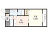 アンブシュール京橋 1DKの間取り