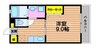 サニースクエア西崎 1Kの間取り