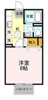 メゾンたちばな　Ｂ棟 1Kの間取り