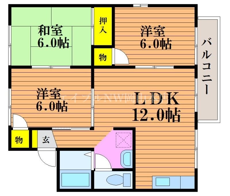 間取り図 メモリアルハイツ　Ｆ棟