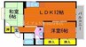 ハイツNINOWARI A棟 2LDKの間取り