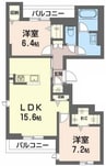 グランプレイス 2LDKの間取り