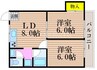 ハーモニーハイツ 2DKの間取り