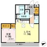ステラⅡ 1LDKの間取り