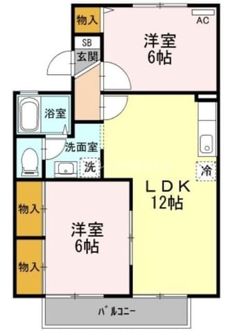 間取図 プレールSEGAWA　A棟