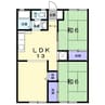 ホワイトメゾン東新町 2LDKの間取り