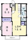 ニューシティアルカディア 2LDKの間取り