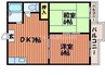 ハイムデアフロイデⅠ 2DKの間取り
