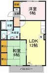 マンハイム前川 2LDKの間取り
