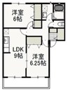 クリスタルパレスＣ棟 2LDKの間取り