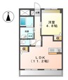 アルヴィータ 1LDKの間取り