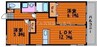 フォブール中仙道　Ｂ棟 2LDKの間取り