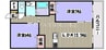 シエルブルー 2LDKの間取り