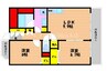 カーサフィオーレ西市駅前 2LDKの間取り