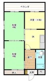 清輝橋マンション 2DKの間取り